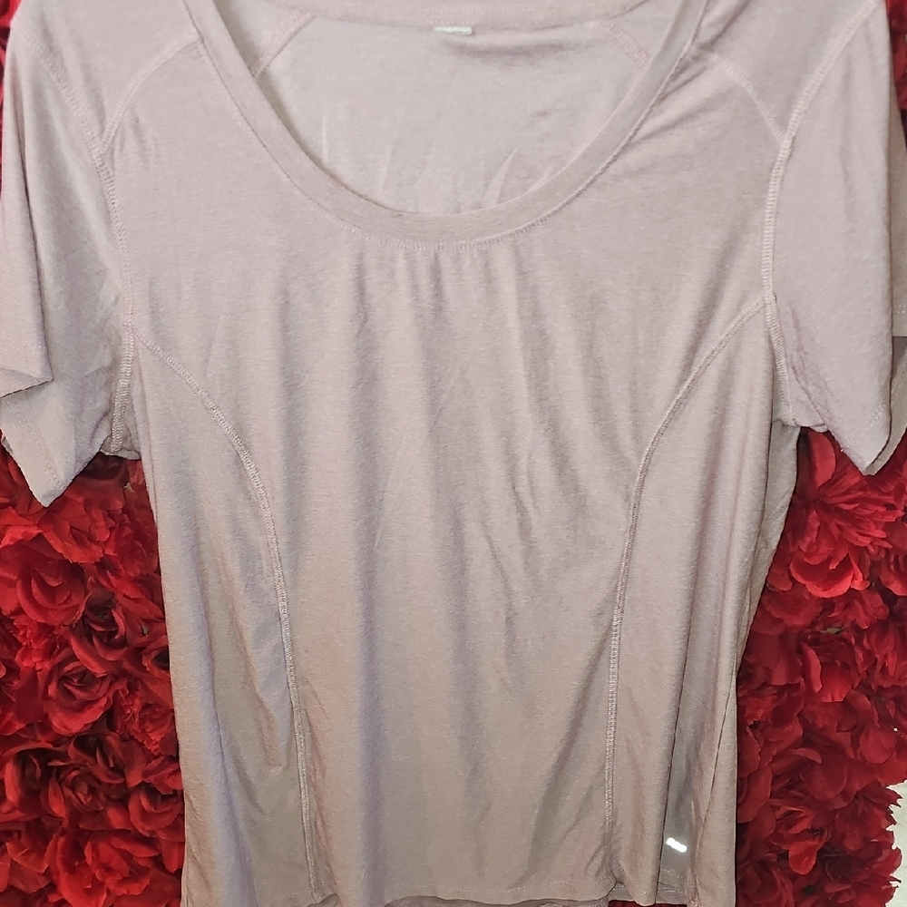 Marika Women's Mauve Short Sleeve Active Top Size Xlarge